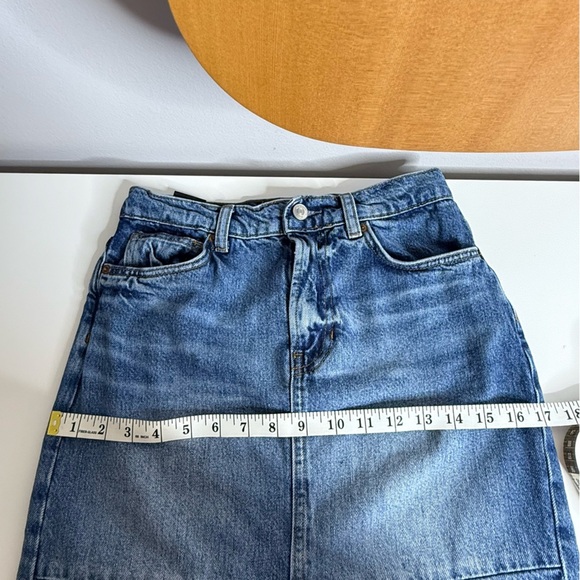 Reformation Tazz Maxi Denim Skirt with Slit - Size 24 - Picture 13 of 13